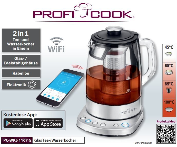 ProfiCook PCWKS1167G Wi-Fi hind ja info | Veekeetjad | kaup24.ee