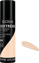 GOSH Dextreme Full Coverage jumestuskreem 30 ml, 002 Porcelain hind ja info | Jumestuskreemid, puudrid | kaup24.ee