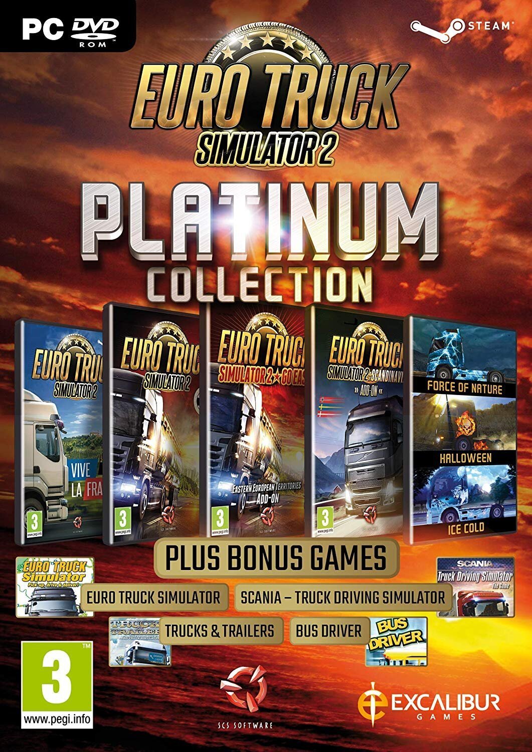 Компьютерная игра Компьютерная игра Euro Truck Simulator 2 Platinum  Collection цена | kaup24.ee