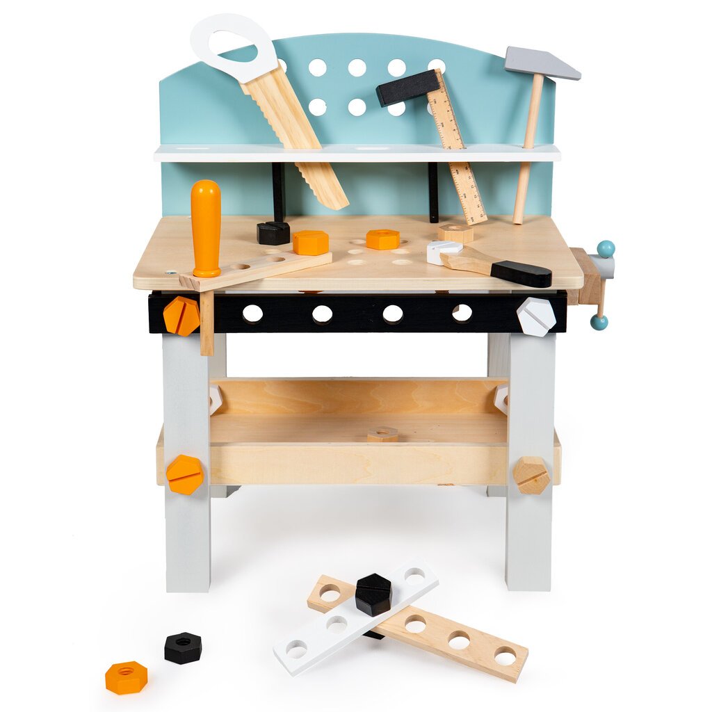 Puidust tööriistalaud, pastelne hind ja info | Poiste mänguasjad | kaup24.ee