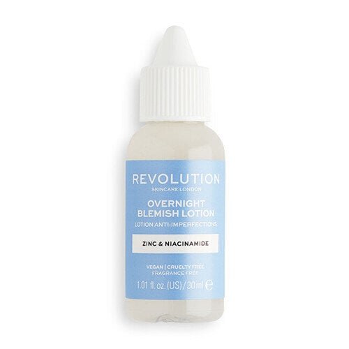 Revolution Skincare Overnight Blemish Lotion Zinc & Niacinamide näoseerum 30 ml hind ja info | Näoõlid, seerumid | kaup24.ee