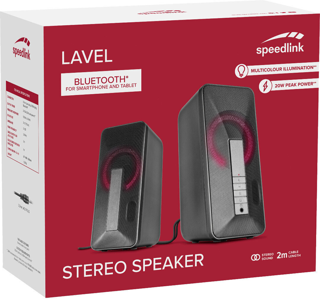 SpeedLink Lavel SL-810007-BK цена и информация | Kõlarid | kaup24.ee