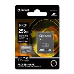 Micro SDXC mälukaart Platinet Pro3 256GB - Class 10 цена и информация | Карты памяти | kaup24.ee