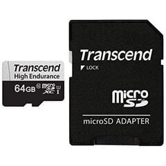 MEMORY MICRO SDXC 64GB W/ADAPT/UHS-I TS64GUSD350V TRANSCEND цена и информация | Карты памяти для телефонов | kaup24.ee