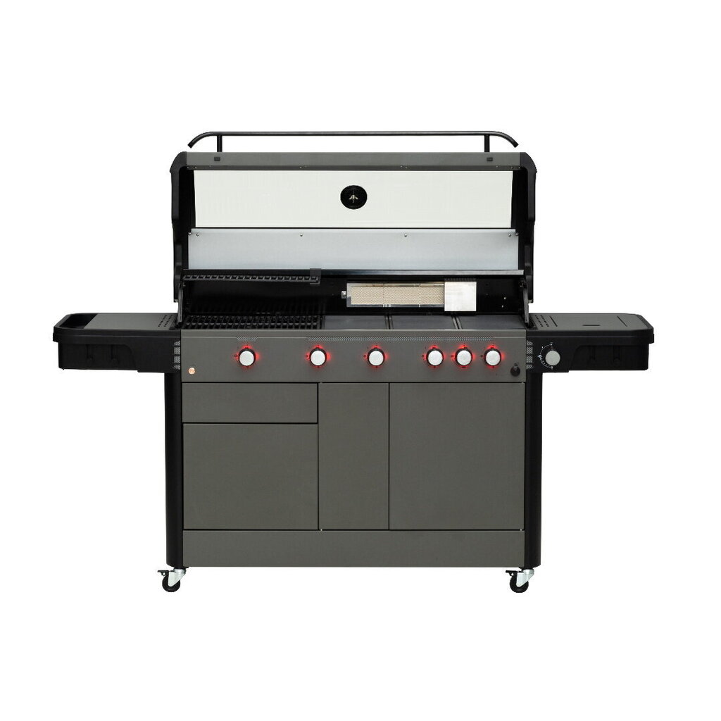 Gaasigrill Mustang Sapphire 5+1+1 must, 204 x 59 x 117 cm hind ja info | Grillid | kaup24.ee