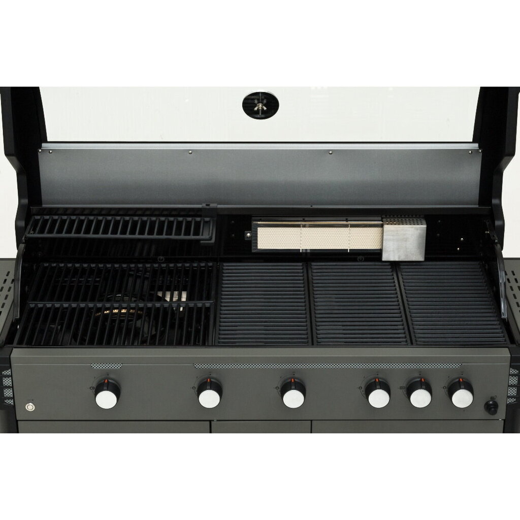 Gaasigrill Mustang Sapphire 5+1+1 must, 204 x 59 x 117 cm hind ja info | Grillid | kaup24.ee