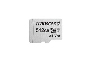 Карта памяти MICRO SDXC 512GB W/A/TS512GUSD300S-A TRANSCEND цена и информация | Карты памяти для телефонов | kaup24.ee