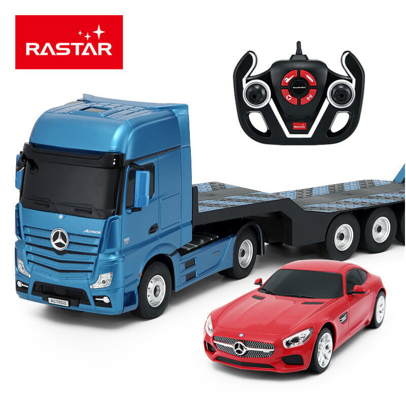 RASTAR veoauto autoga 1:26 RC Mercedes-Benz Actros, 74940 hind ja info | Poiste mänguasjad | kaup24.ee