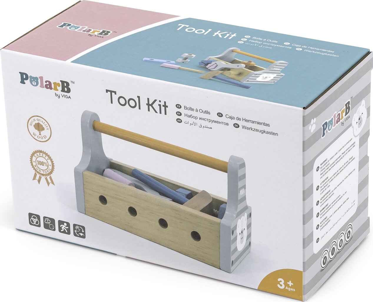 Puidust tööriistakast PolarB Viga, 12 tk hind ja info | Tüdrukute mänguasjad | kaup24.ee