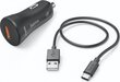 Autolaadija USB-C Hama QC 3.0 : 00183231 hind ja info | Mobiiltelefonide laadijad | kaup24.ee