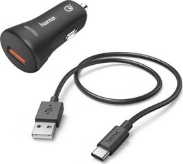 Autolaadija USB-C Hama QC 3.0 : 00183231 hind ja info | Mobiiltelefonide laadijad | kaup24.ee