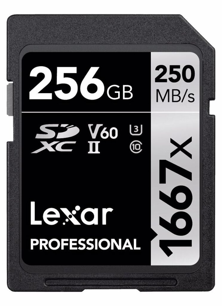 LEXAR PRO 1667X SDXC UHS-II U3 (V60) R250/W120 256G hind ja info | Fotoaparaatide mälukaardid | kaup24.ee