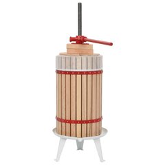 vidaXL puuvilja- ja veinipress riidest kotiga, 30 l, tammepuit hind ja info | Klaasid, tassid ja kannud | kaup24.ee