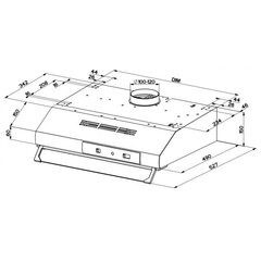 Faber 741 TCH04 SS16A, вытяжка настенная, 295 м³/ч, 60см цена и информация | Вытяжки на кухню | kaup24.ee