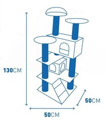 Duvo+ kraapimispost New York 50x50x130 cm, tumehall цена и информация | Когтеточки | kaup24.ee