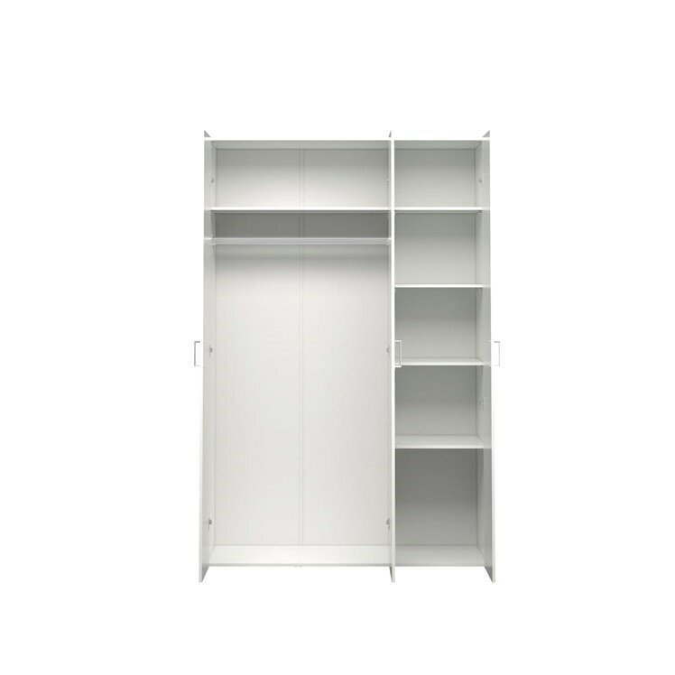 Riidekapp Space kolme uksega, 175 cm, valge hind ja info | Kapid | kaup24.ee