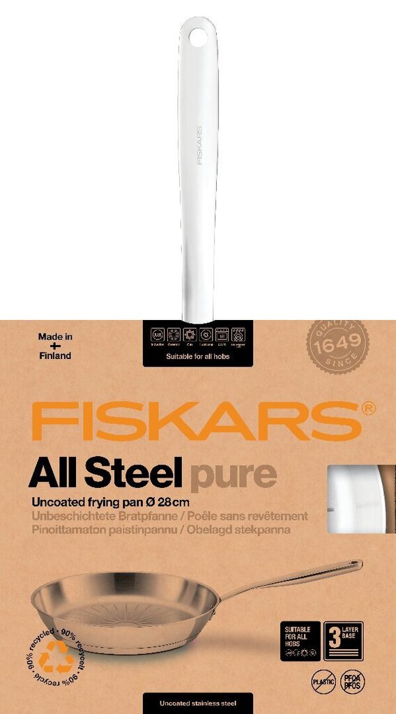 Fiskars All Steel Pure Frying Pan 24 cm