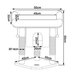 Лазалка для котов Arton, темно-серый цвет цена и информация | Когтеточки | kaup24.ee