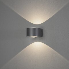 Konstsmide Seinavalgusti Gela, tumehall, 2x6W LED, üles-alla valgus hind ja info | Aia- ja õuevalgustid | kaup24.ee