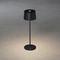 Konstsmide Lauavalgusti Positano, ümmargune, must, USB laadija, dimmerdatav, 2700/3000K hind ja info | Aia- ja õuevalgustid | kaup24.ee