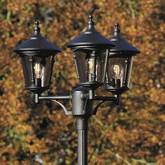 Столбовой светильник (уличный светильник) Konstsmide Virgo Triple, черный цена и информация | Уличное освещение | kaup24.ee