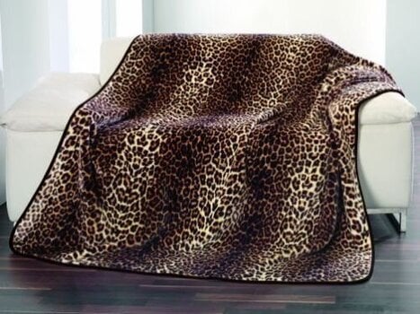 Tekstiilikompanii pleed/tekk Cashmere Leopard, pruun, 150 x 200 cm hind ja info | Voodikatted, pleedid | kaup24.ee