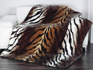Плед-одеяло Cashmere, Тигр - коричневый, 150 x 200 см цена и информация | Покрывала, пледы | kaup24.ee