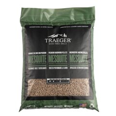 Древесные пеллеты TRAEGER Мескит (Mesquite), 9 кг цена и информация | Коптильни, аксессуары | kaup24.ee