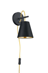 Настенный светильник Andreus Е14, матовый черный/золотистый цена и информация | Настенный светильник Конусы | kaup24.ee