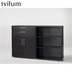 Офисный шкаф Prima, черный цена и информация | Комоды | kaup24.ee