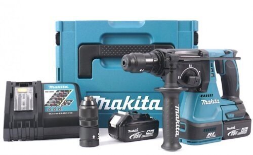 Akupuurvasar Makita DHR243RTJ, 18V Li-ion / 2x 5,0 Ah Li-ion цена и информация | Lööktrellid | kaup24.ee