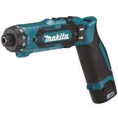 Шуруповерт Makita DF012DSJ; 7,2 V; 2x1,5 Ah цена и информация | Шуруповерты, дрели | kaup24.ee