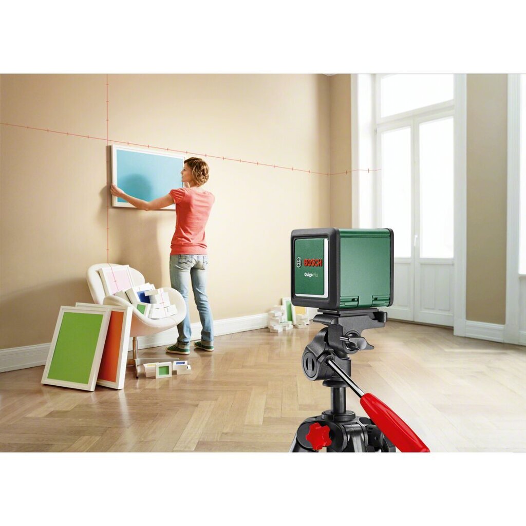 Ristjoonlaser Bosch Quigo Plus + statiiv hind ja info | Käsitööriistad | kaup24.ee