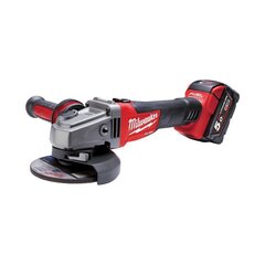 Аккумуляторная угловая шлифовальная машина Milwaukee M18 CAG115X-502X цена и информация | Шлифовальные машины | kaup24.ee