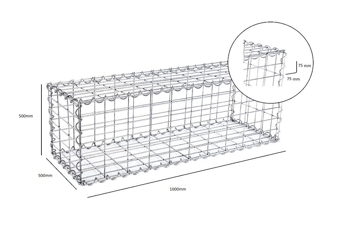 Kivikorv 50 x 50 x 100cm, 6 külge hind ja info | Aiad ja tarvikud | kaup24.ee