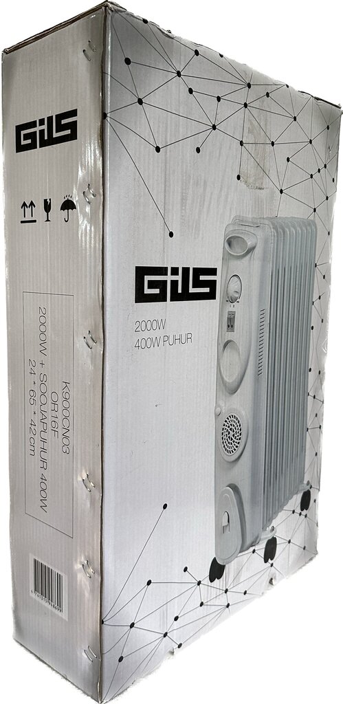 Õliradiaator Gils K900CN03, 2000W + soojapuhur 400W hind ja info | Küttekehad | kaup24.ee