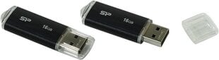 Silicon Power memory USB Ultima U02 16GB USB 2.0 Black hind ja info | Mälupulgad | kaup24.ee