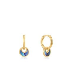 Позолоченные серьги Ania Haie Tidal Abalone Crescent Huggie Hoops 901028200 цена и информация | Серьги | kaup24.ee