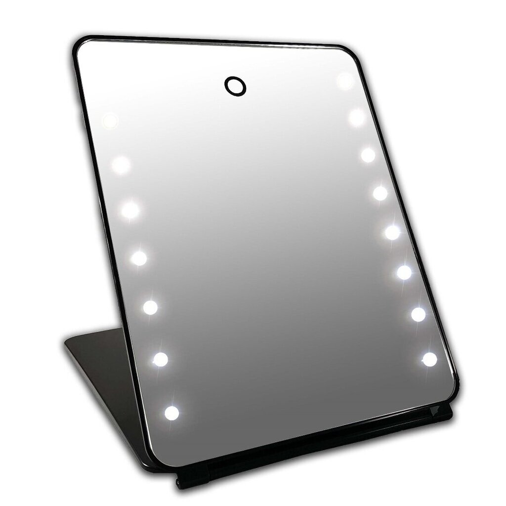 Stiilse I-Padi disaini ja 16x LED-taustavalgustusega meigipeegel Gerard Brinard, 25 x 19 x 2 cm hind ja info | Meigikotid, lauapeeglid | kaup24.ee
