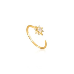 Позолоченное серебряное кольцо Ania Haie с цирконом и лабрадоритом 901023918 цена и информация | Кольцо | kaup24.ee