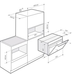 Integreeritav kompaktahi De Dietrich DKP7320A, pürolüütiline puhastus hind ja info | Ahjud | kaup24.ee