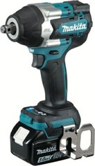 Аккумуляторный гайковерт Makita 18В, 2x5,0Aч Li-ion, 700/1000 Nm, 1/2, LED цена и информация | Шуруповерты, дрели | kaup24.ee