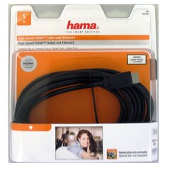 HDMI 1.4 кабель, Hama / 5м цена и информация | Кабели и провода | kaup24.ee