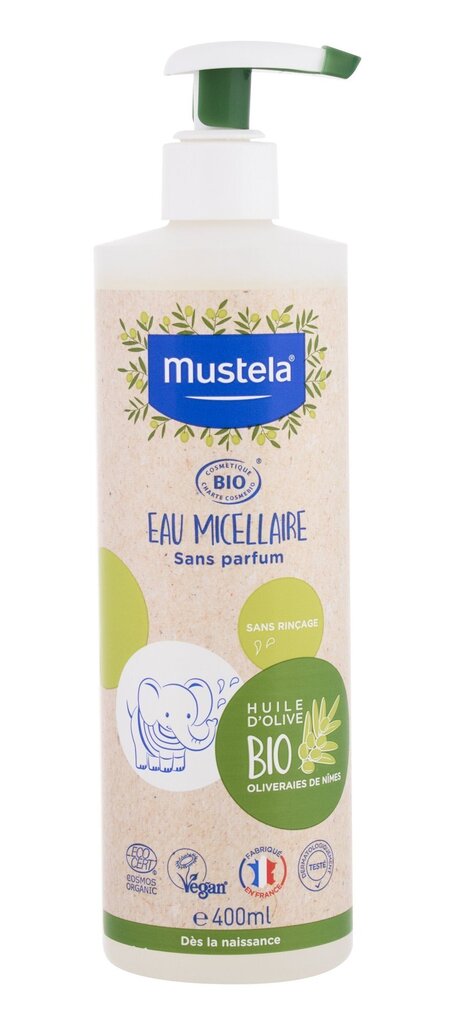 Mustela Bio Micellar Water mitsellaarvesi lastele 400 ml hind ja info | Laste ja ema kosmeetika | kaup24.ee