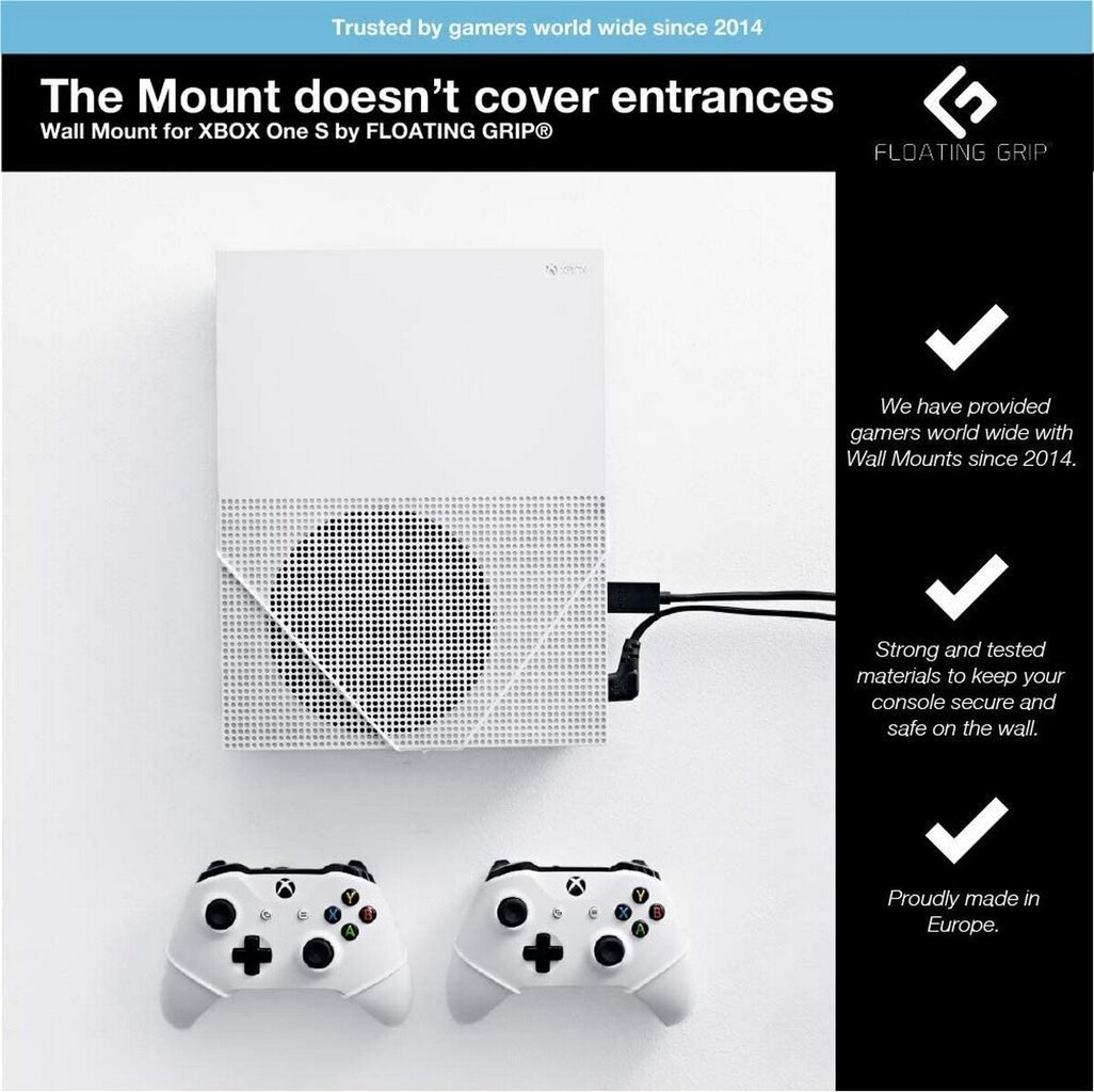 Floating Grip Wall Mount Bundle Xbox One S цена и информация | Mängukonsoolide lisatarvikud | kaup24.ee