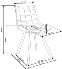 2-osaline toolide komplekt Halmar K332, must hind ja info | Söögilaua toolid, köögitoolid | kaup24.ee