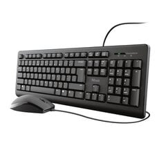 Juhtmega klaviatuur + hiir TRUST PRIMO 24323 (LT) цена и информация | Клавиатуры | kaup24.ee