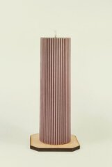 Sojavahast küünal, Silinder, roosa, 5,5x19,5 cm, 500 g hind ja info | Küünlad, küünlajalad | kaup24.ee