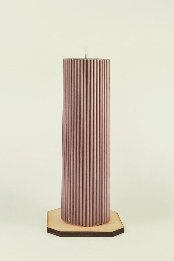 Sojavahast küünal, Silinder, roosa, 5,5x19,5 cm, 500 g цена и информация | Küünlad, küünlajalad | kaup24.ee