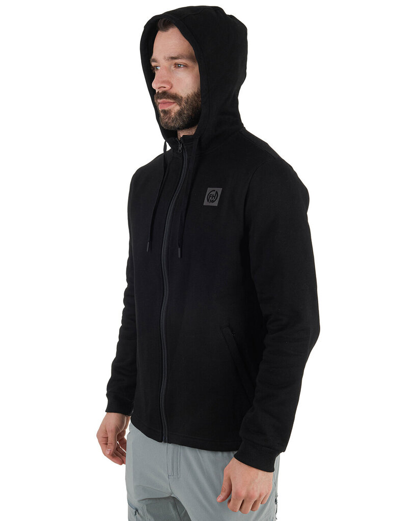 Meeste kapuutsiga jope Wave zip V2 FHM, must hind ja info | Meeste spordiriided | kaup24.ee